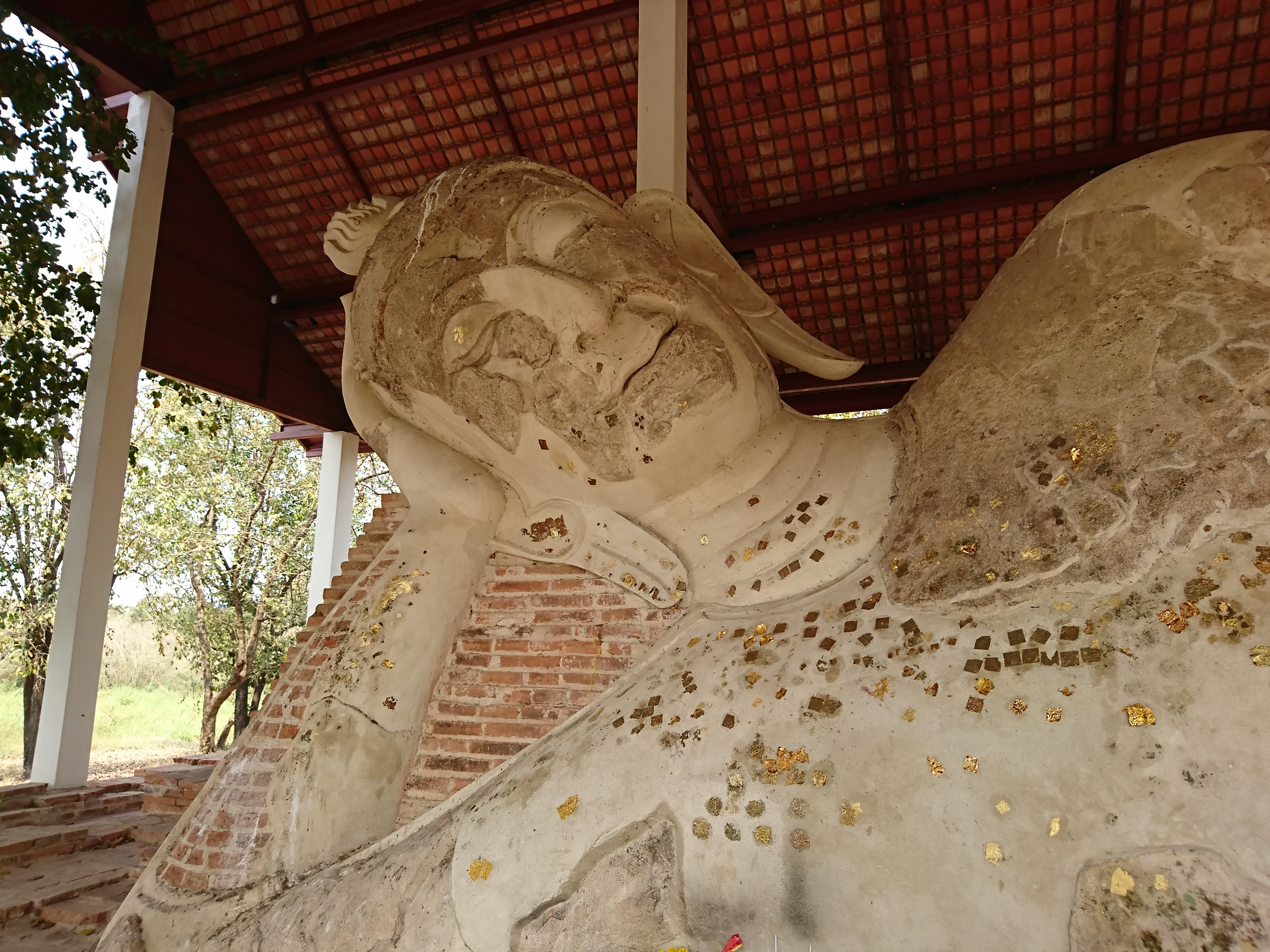 ワットプラノン（วัดพระนอน 600ปี・Wat Phra Non） / 600年以上前に作られた涅槃像を祀る仏教寺院遺跡